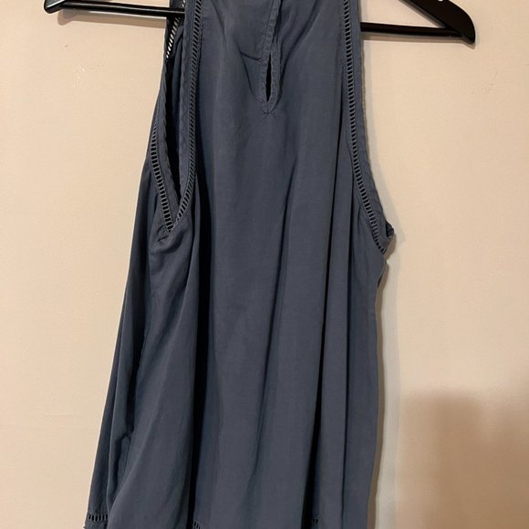 Chambray Halter Sleeveless Top - Picture 2 of 3